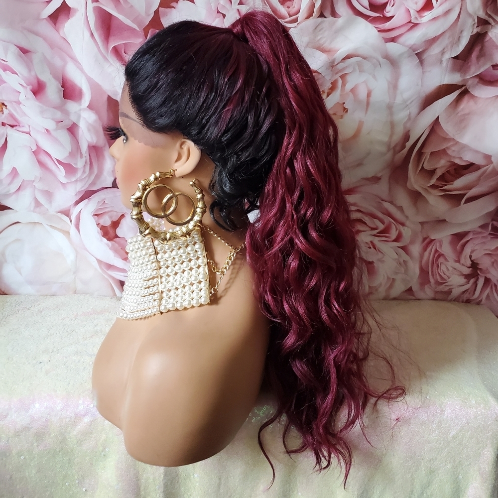 Human hair blend lace front 360 wig - Picture 2 of 4
